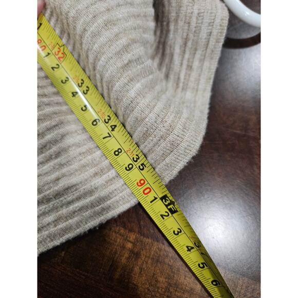 Julia Jordan Beige Ribbed Knit Sweater Dress Long Sleeve Lined Size 6 Winterr - Picture 7 of 7